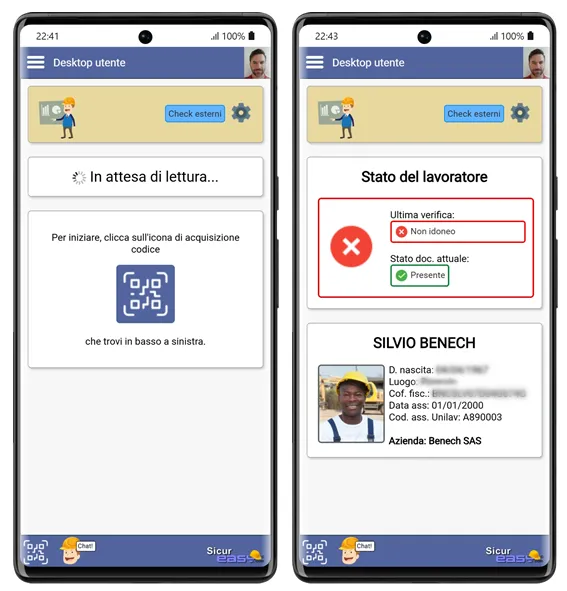 Portale serf-service Sicureasy Consultare la situazione del lavoratore tramite badge digitale