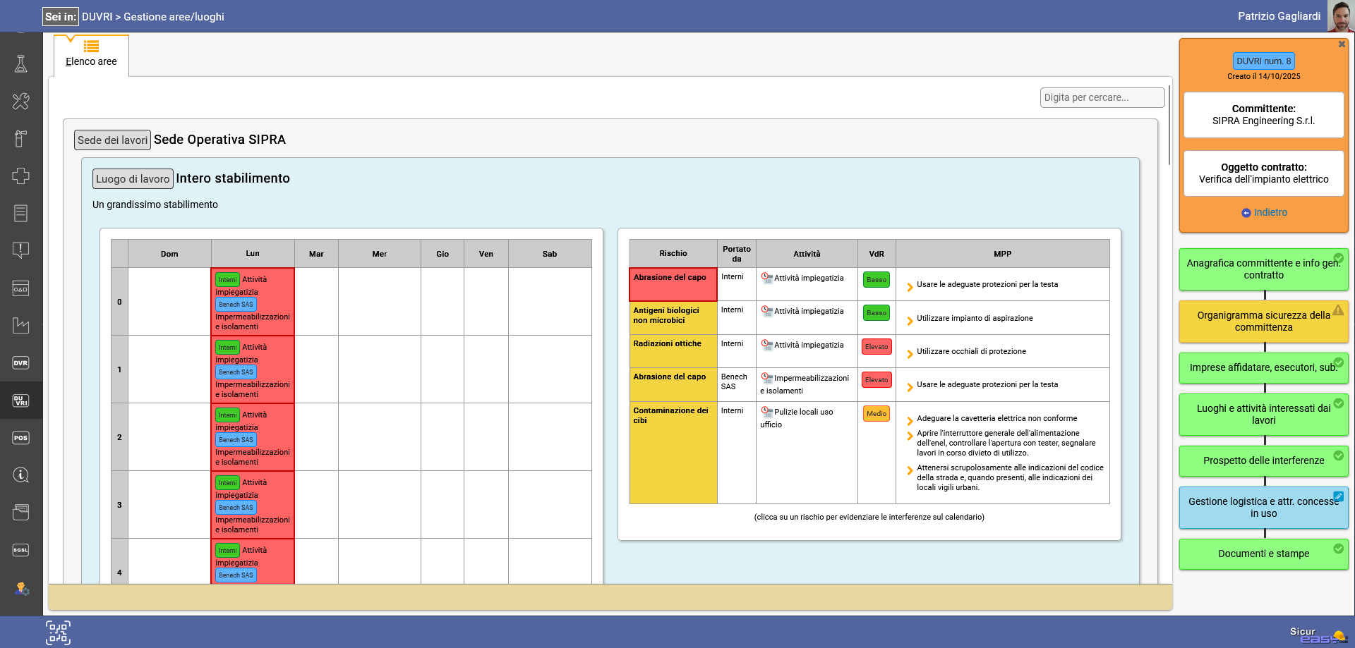 Il prospetto interattivo delle interferenze Il prospetto interattivo delle interferenze