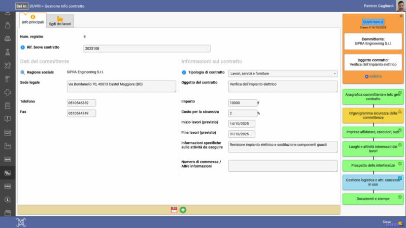 Il flusso di produzione del DUVRI Il flusso di produzione del DUVRI