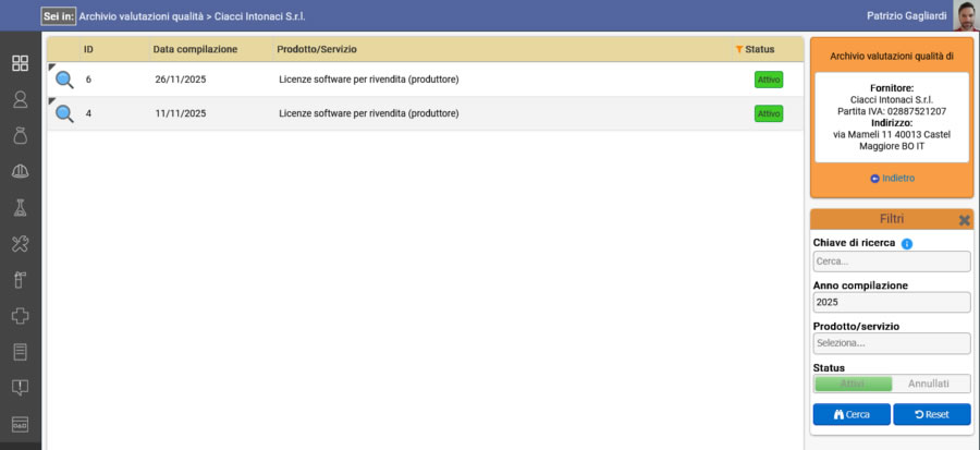 Valutazione del fornitore secondo ISO 9001 Valutazione del fornitore secondo ISO 9001